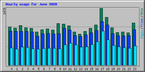 Hourly usage for June 2020