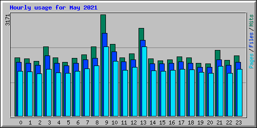 Hourly usage for May 2021