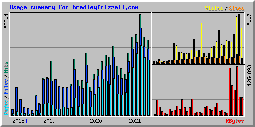 Usage summary for bradleyfrizzell.com